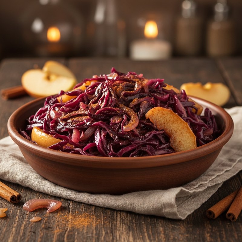 Braised Red Cabbage with Apples