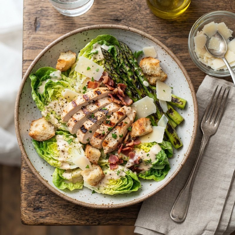 Caesar-Style Asparagus Salad