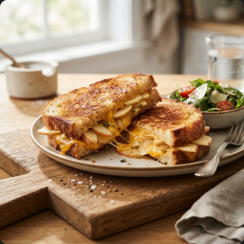 Cheddar & Apple Grilled Cheese