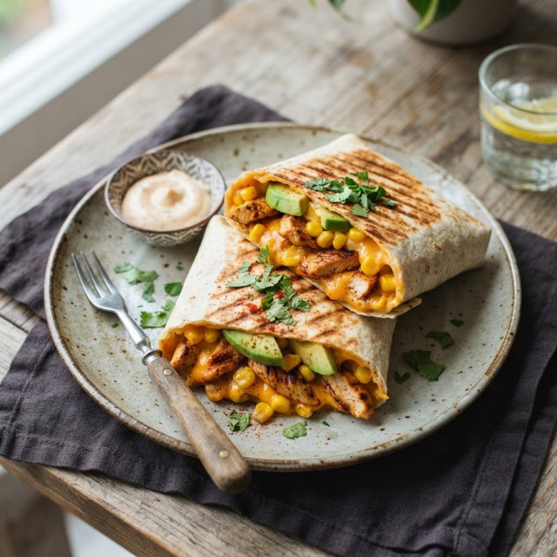 Chicken French Tacos with Cheddar Sauce