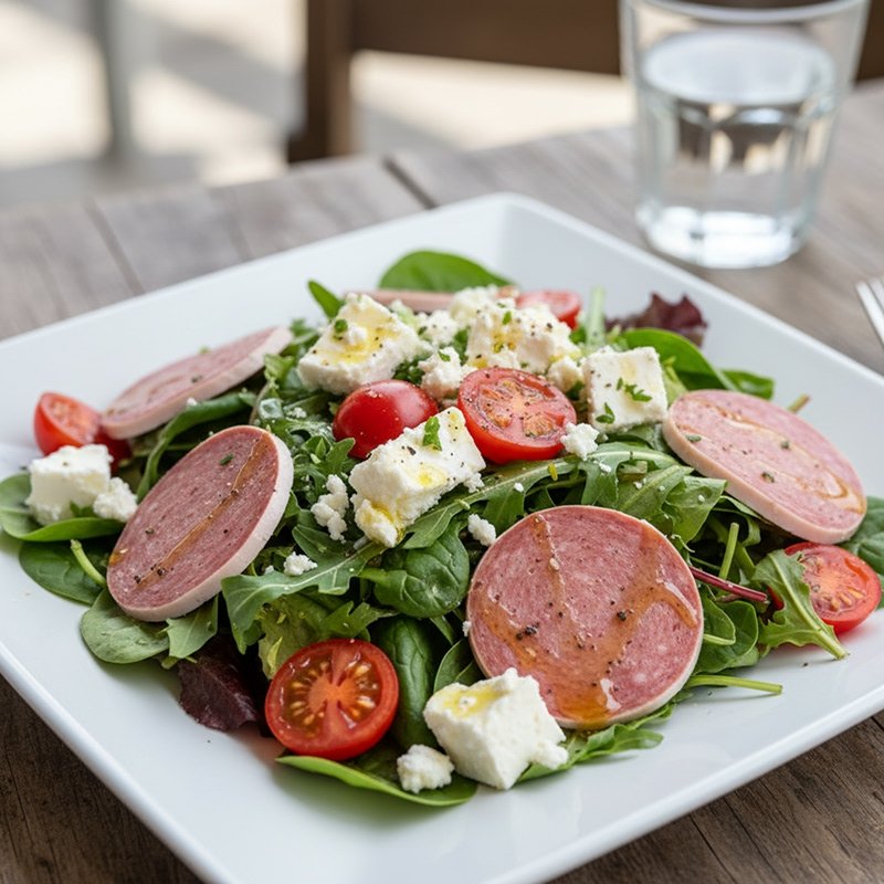 Feta tomato salad with Cervela