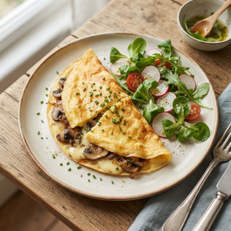 Mushroom & Comté Omelette