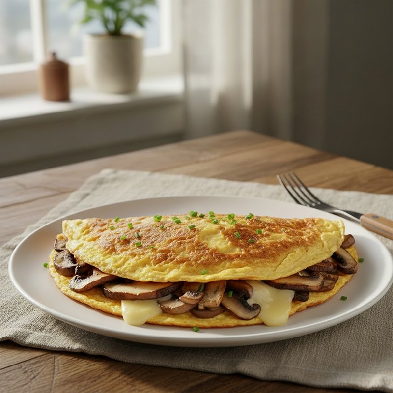 Mushroom omelette
