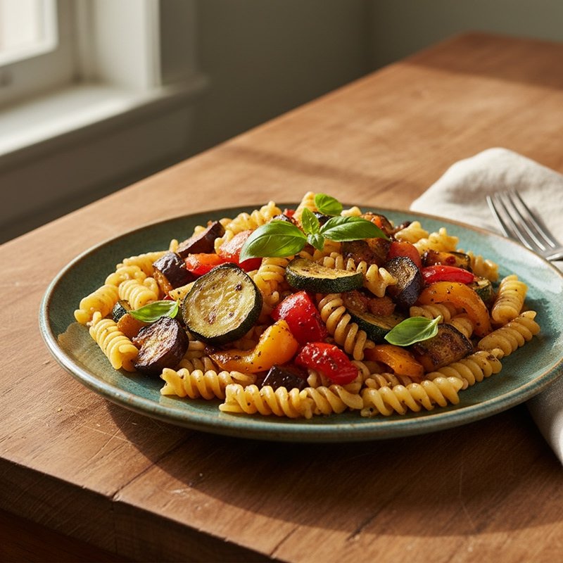 Pasta with Fried Vegetables