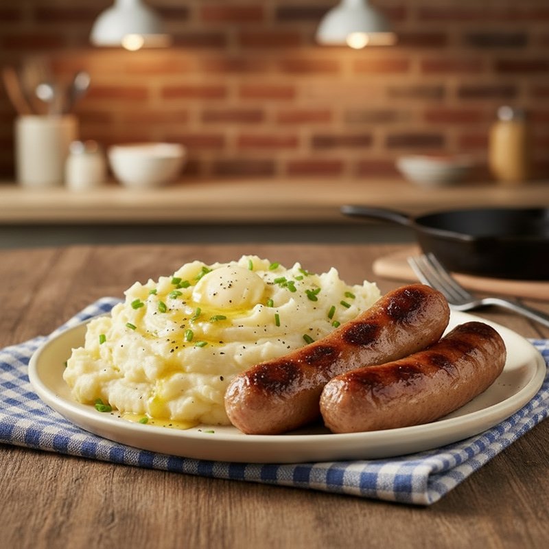 Sausage and mashed potatoes
