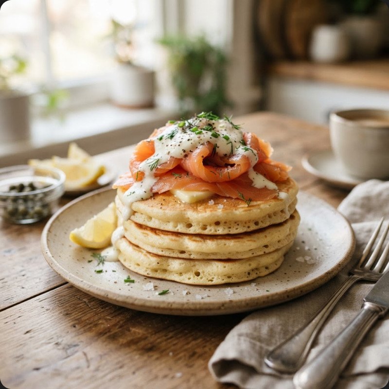 Smoked Salmon Pancakes