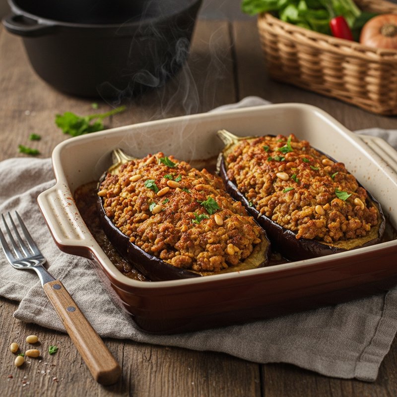 Stuffed aubergine