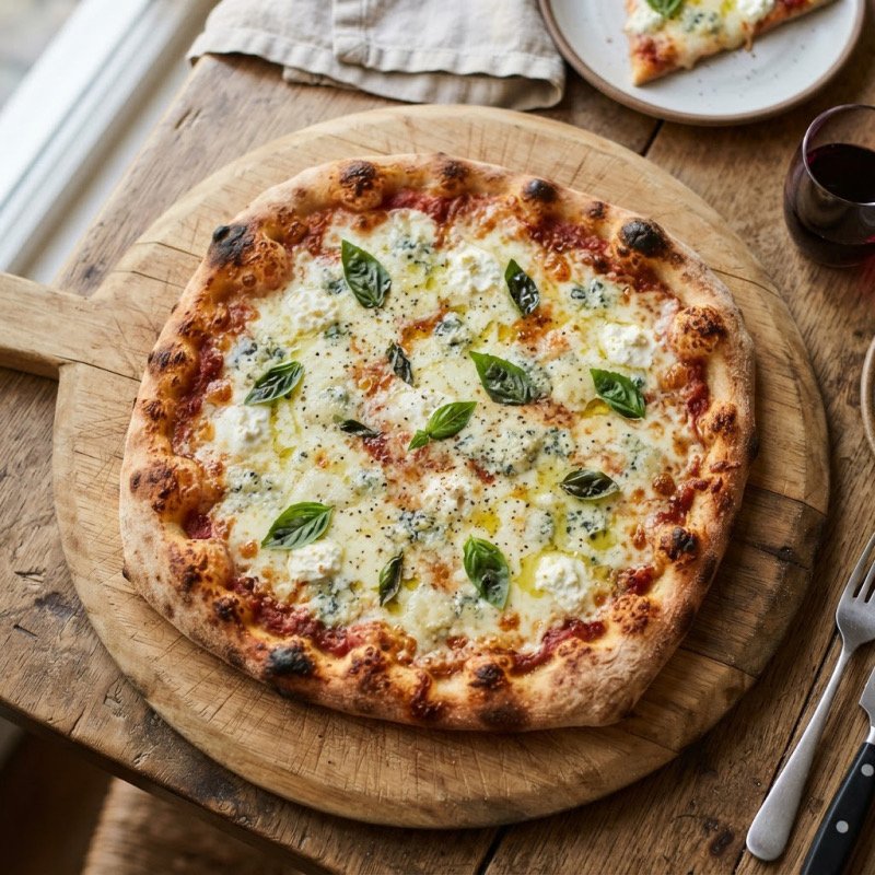 Three-Cheese Pizza