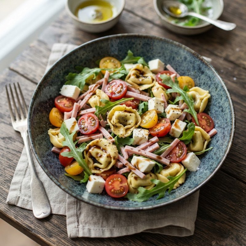 Tortellini Salad with Cherry Tomatoes & Ham